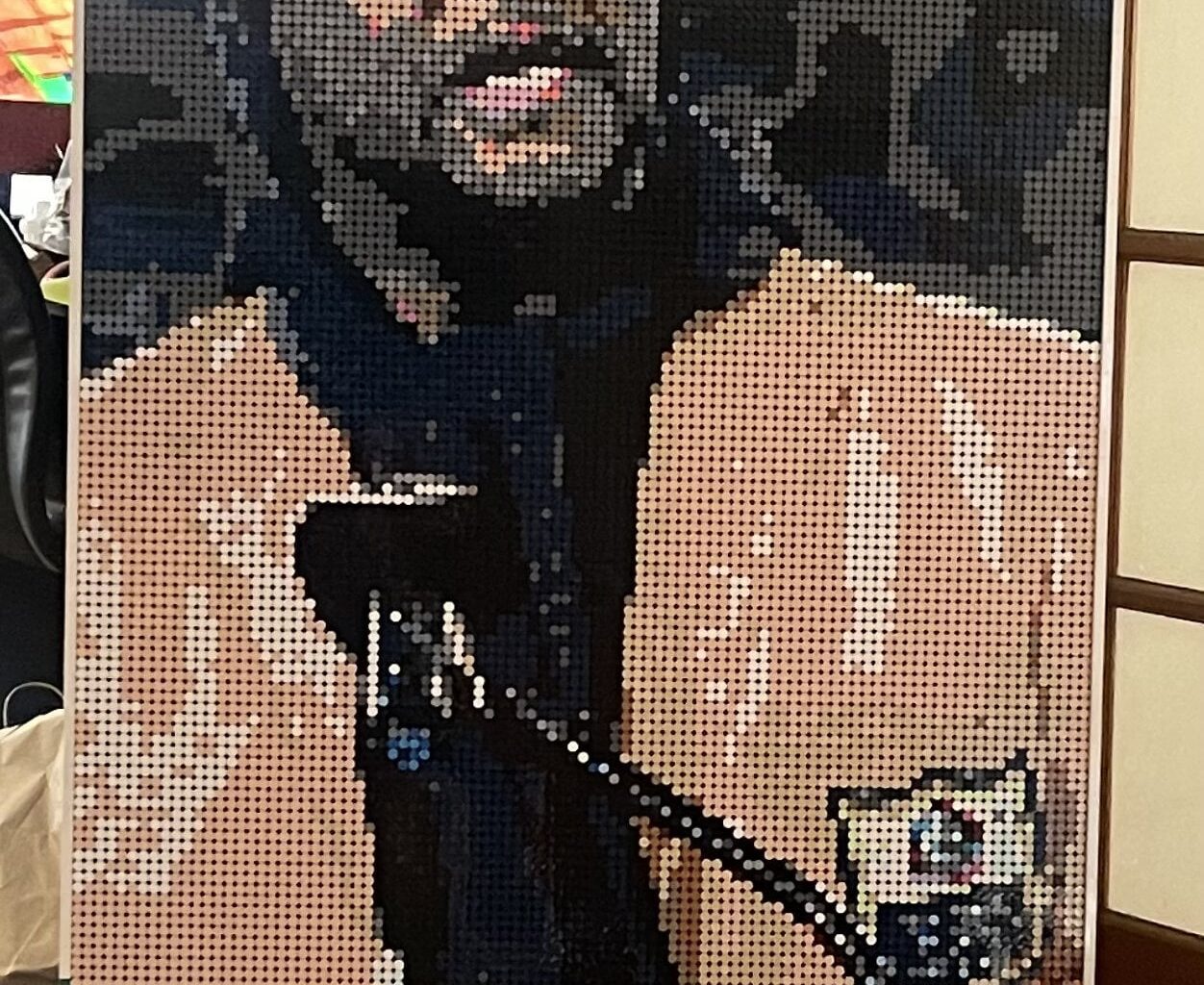 Just got done making a Lego mosaic of LeRoy Butler