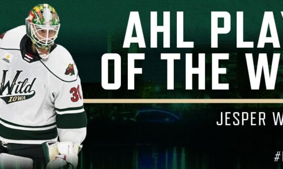 Jesper Wallstedt Named AHL Player Of The Week