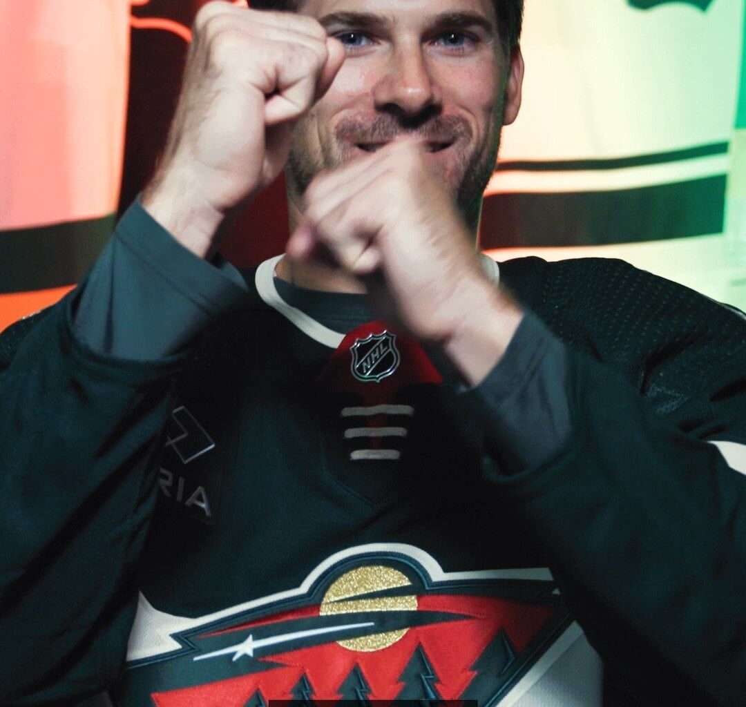 [MN Wild] No one: The guys: *awkward head-butting motion* #TrendingWild x @MichGoldenLight