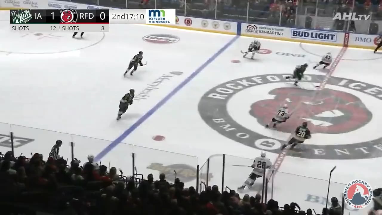 Pavel Novak’s first goal with the Iowa Wild