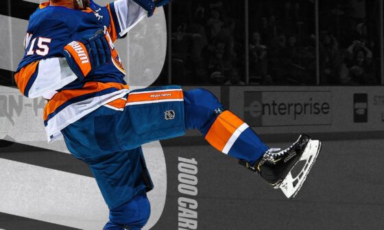 [Islanders] 1,000 NHL Games for #15. What an accomplishment. Congrats Clutterbuck!