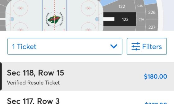 With Flower starting his 1000th game tomorrow, seats 16 rows behind the goaltender are more expensive than seats 3 rows behind the bench.