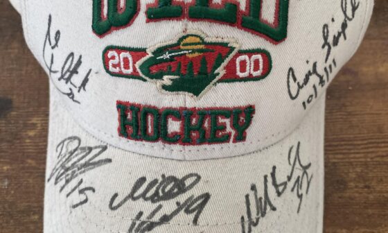 Blast from the past autographed hat.