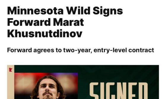 Khusnutdinov signing just announced.