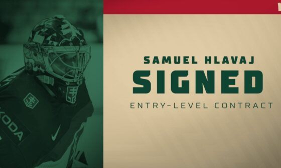 Minnesota Wild Signs Goalie Samuel Hlavaj to Entry-Level Contract