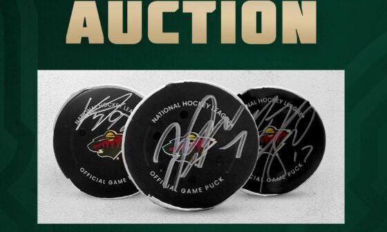 [MN Wild] The #mnwild Goal Puck Auction ends today, so get your bids in now! 🔗: https://bit.ly/3WjssAX Proceeds benefit the #MNWildFoundation.