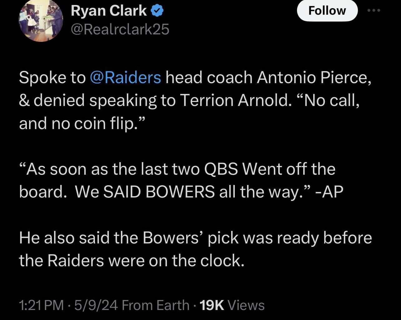 Looks like Terrion Arnold is a liar. Love that Coach AP stands on business.