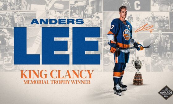 Islanders Captain Anders Lee Wins 2024 King Clancy Memorial Trophy