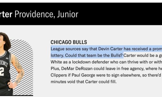Bulls is rumored to promise Dev Carter at 11