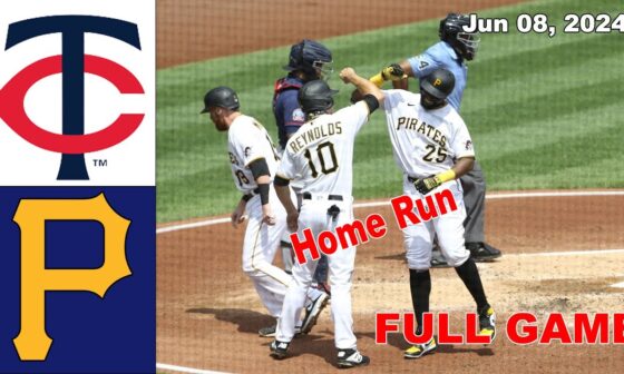 Minnesota Twins vs Pittsburgh Pirates FULL Highlights Jun 08, 2024 | MLB Highlights Today