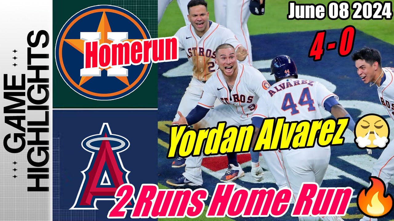 HOU Astros vs Angels (Full Highlights Today) | June 08, 2024 | Yordan Alvarez Hits 2 Runs Home Run 🔥