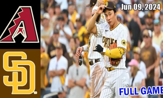 Diamondbacks vs Padres FULL GAME HIGHLIGHTS  Jun 09, 2024 | MLB Highlights Today