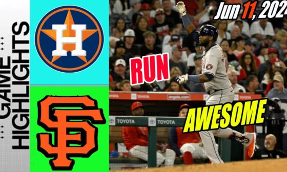 Houston Astros vs Giants [Highlights] 06/11/24  | It's awesome watching the love these guys!