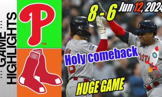 Philadelphia Phillies vs Boston Red Sox [FULL GAME] 06/12/24 | Red Sox win at home 🔥