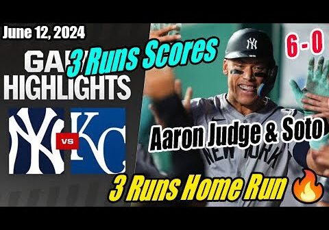 New York Yankees vs Royals Game Highlights | June 12, 2024 | 3 Runs Scores & 3 Runs Home Run 🔥