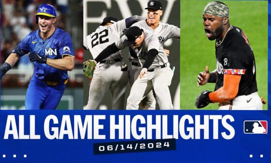 Highlights from ALL games on 6/14! (1st Yankees/Red Sox game of 2024, Cedric Mullins' slide & MORE!)