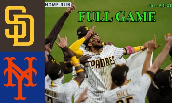 Padres Vs. Mets Jun 15, 2024 FULL GAME HIGHLIGHTS | MLB Highlights| MLB Season 2024