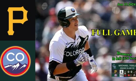 Pirates Vs Rockies Full Game Highlights Jun 15, 2024 | MLB Highlights|2024 MLB Season