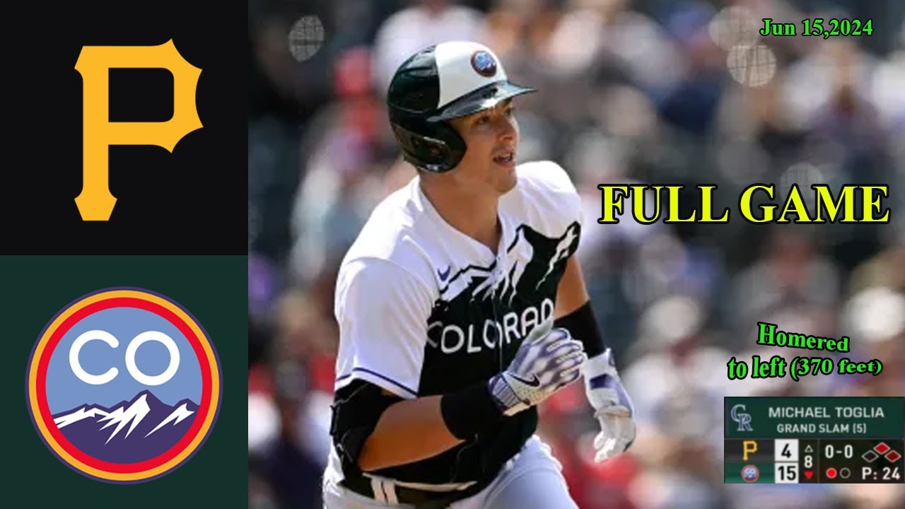 Pirates Vs Rockies Full Game Highlights Jun 15, 2024 | MLB Highlights|2024 MLB Season