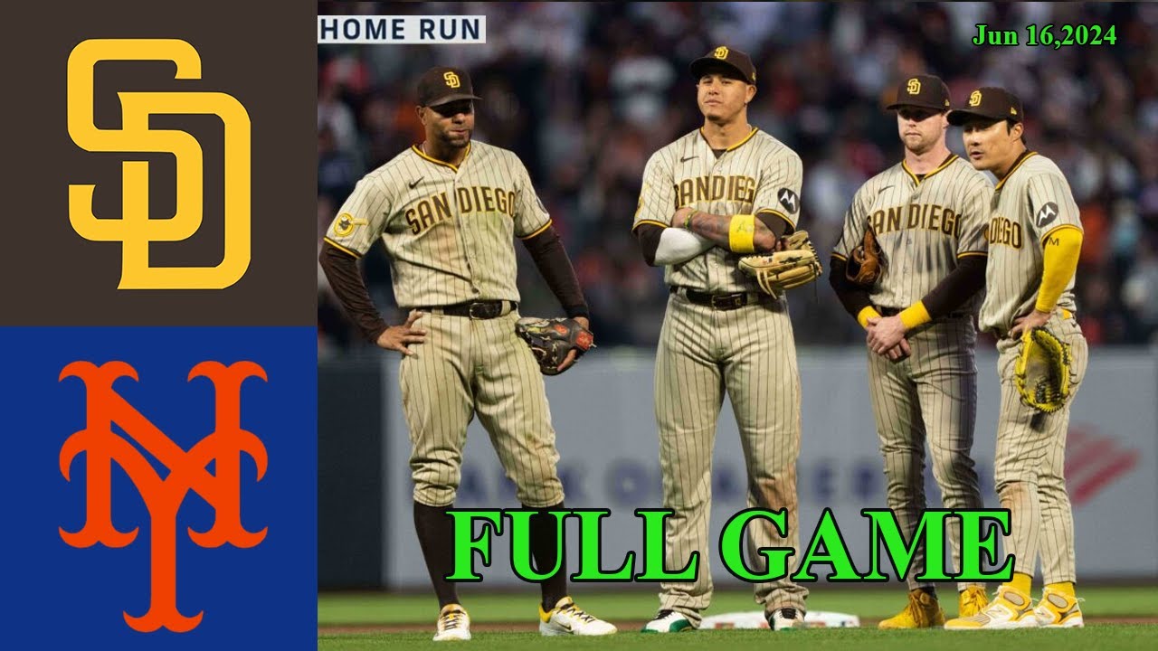 Padres Vs. Mets Jun 16, 2024 FULL GAME HIGHLIGHTS | MLB Highlights| MLB Season 2024