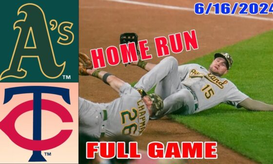 Athletics vs Twins Jun 16, 2024 FULL GAME HIGHLIGHTS | MLB Highlights | MLB Season 2024