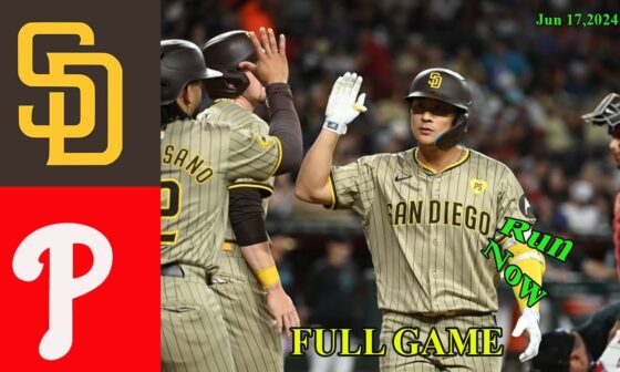 Padres Vs Phillies Jun 17, 2024 FULL GAME HIGHLIGHTS | MLB Highlights