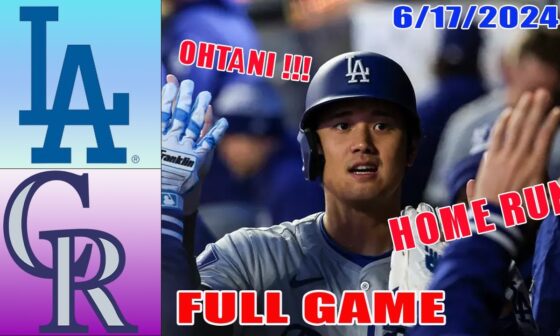 Dodgers vs Rockies Jun 17, 2024  FULL GAME Highlights | MLB Highlights | MLB Season 2024