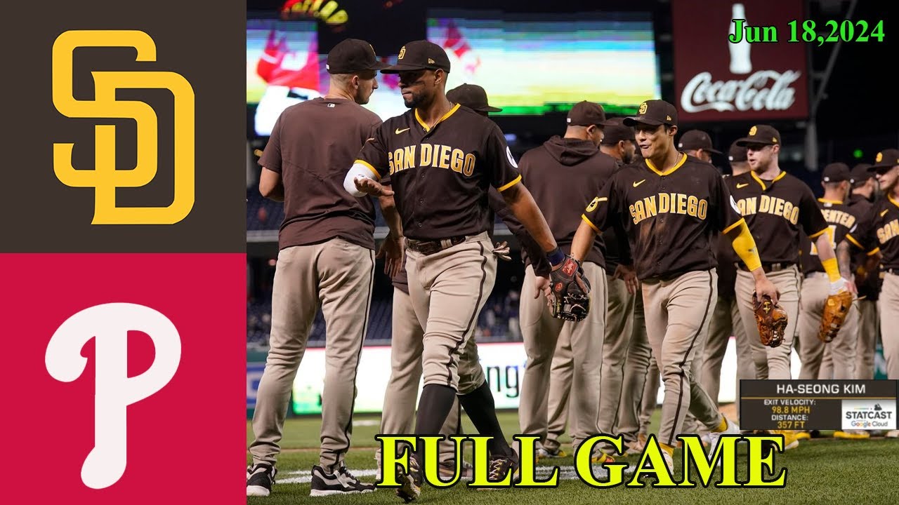 Padres Vs Phillies Jun 18, 2024 FULL GAME HIGHLIGHTS  | MLB Highlights | MLB Season 2024