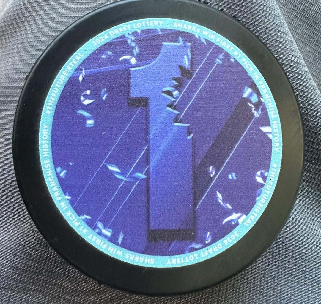 The San Jose sharks are doing a scavenger hunt around the bay area to hype the 1st overall pick they will give you a free puck with a QR code on the back and you can scan it to get a prize I got free tickets to sharks game