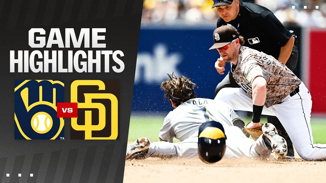 Brewers vs. Padres Game Highlights (6/23/24) | MLB Highlights