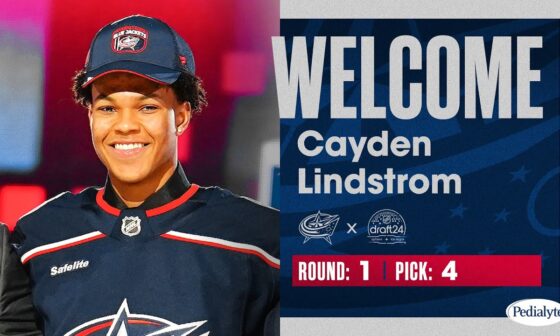 The pick is in! Cayden Lindstrom YOU ARE A COLUMBUS BLUE JACKET!