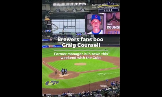 Brewers fans boo Cubs manager Craig Counsell in return to Milwaukee