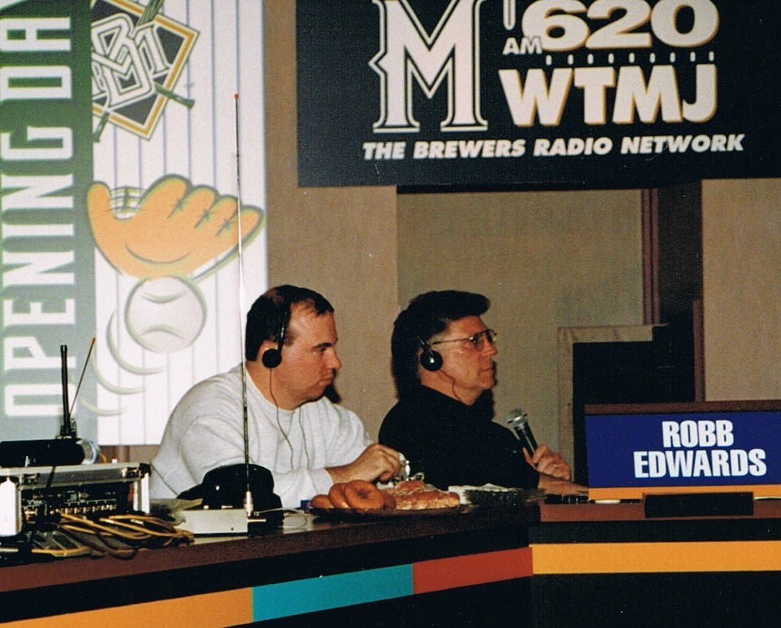 [Doug Russell] Very sad to learn of the passing of longtime friend and former @620wtmj morning man (and Voice of Miller Park) Robb Edwards. His booming voice only dwarfed by his kindness and support of the next generation that came after him. Love and peace to his family.