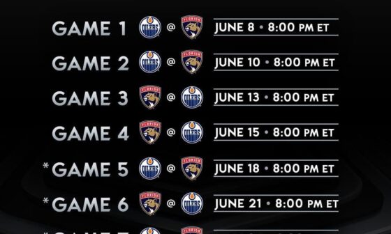 The schedule for the Finals.