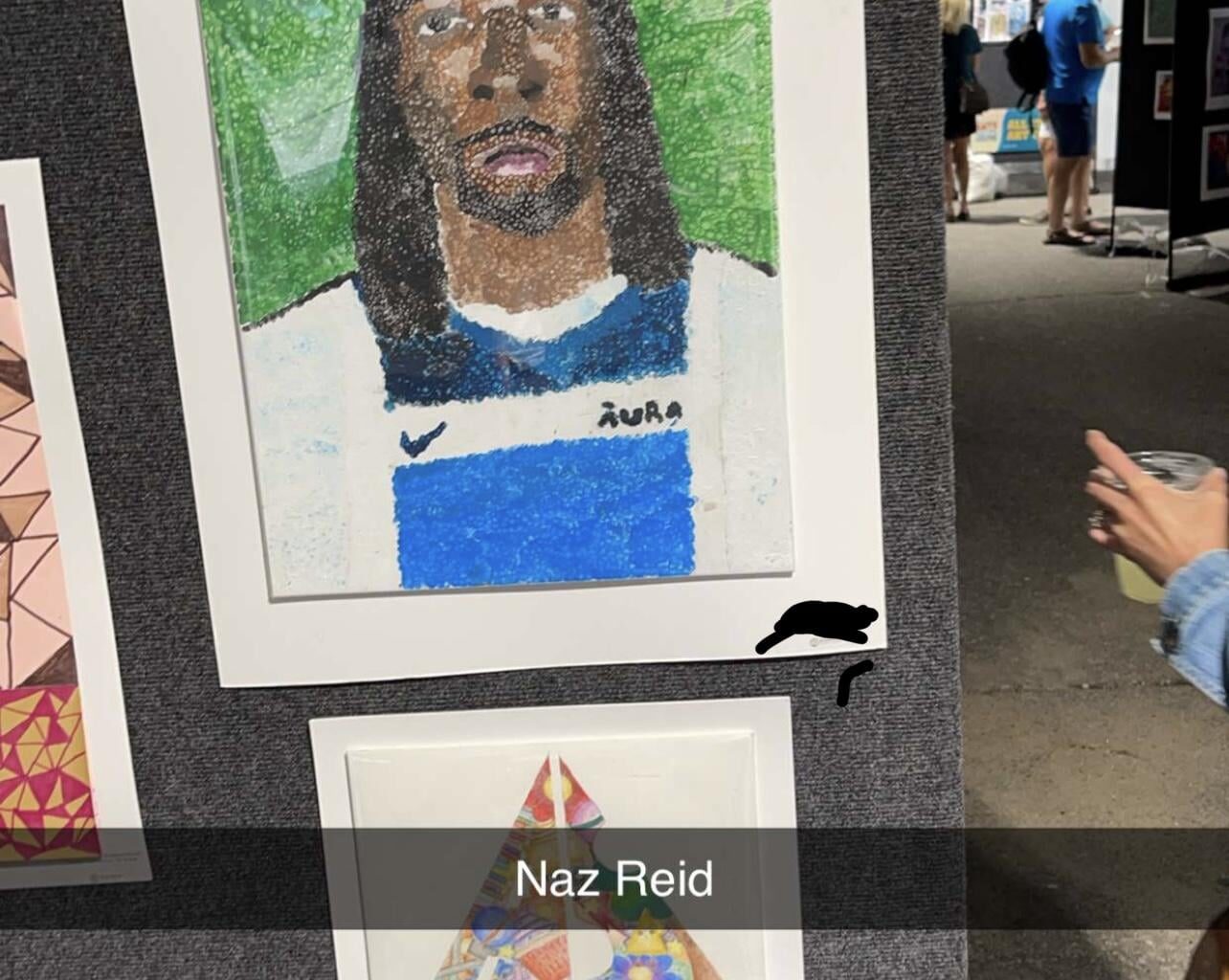 Des Moines Arts Fest had a 7th grade entry in the local schools section.  Naz Reid.