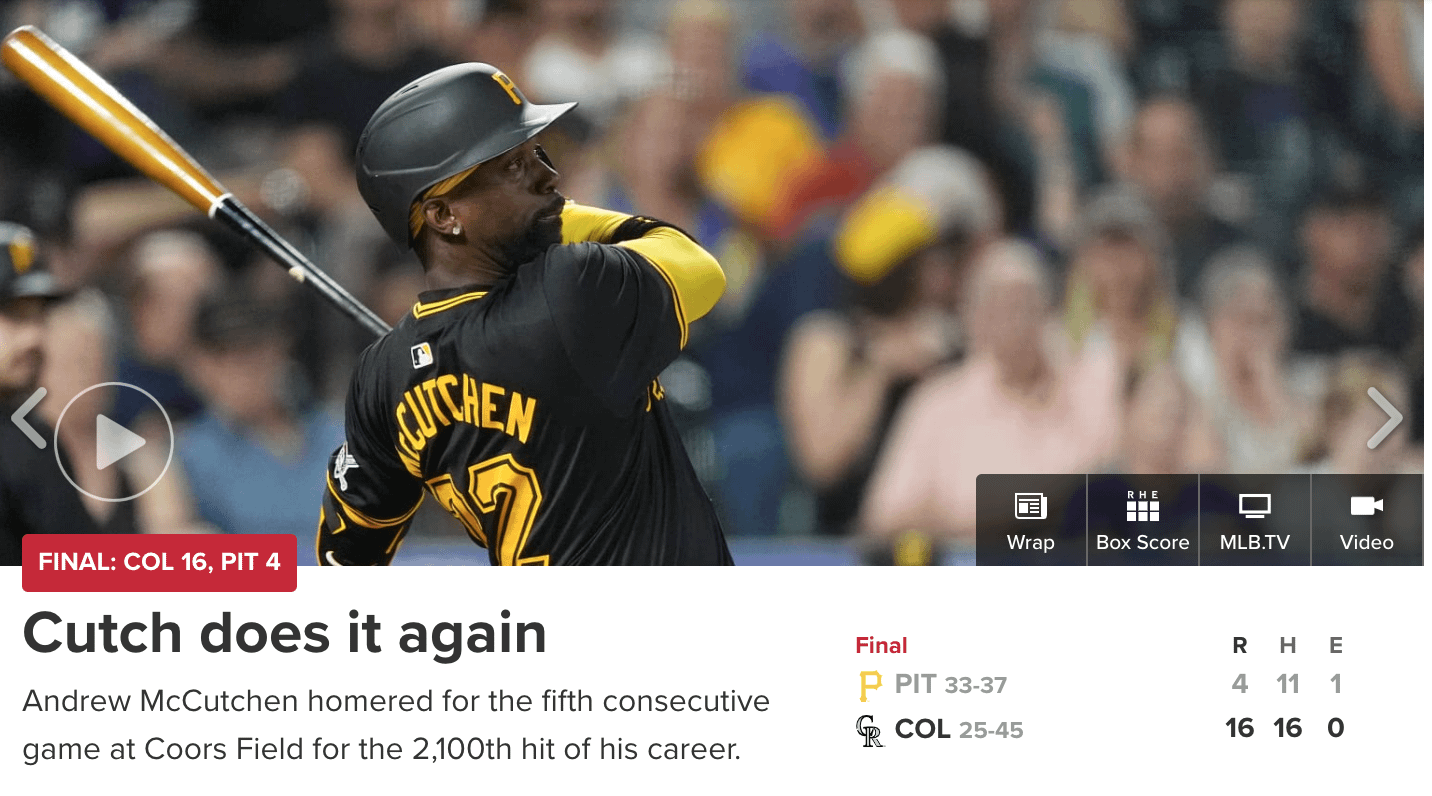 "Cutch does it again!" *ignore that 4-16 part* "Cutch does it again!"