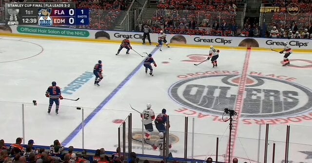 Draisaitl sets up Foegele, He goes Upstairs and Oilers Lead 1-0 in Game 6.