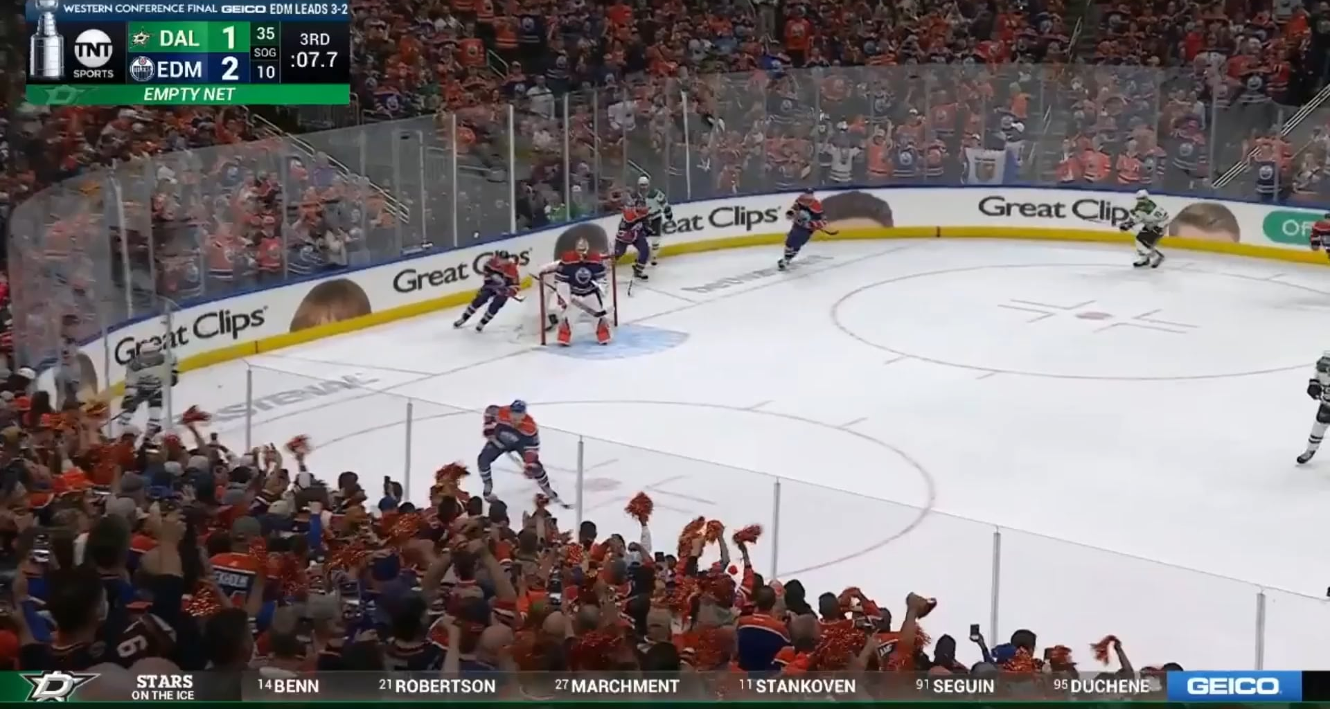 Last 7.7 seconds of Game 6 of the 2024 Stanley Cup WCF (Oilers Radio feed)