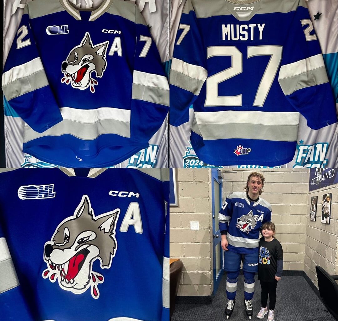 2023-2024 Sudbury Wolves Game Worn Jersey.