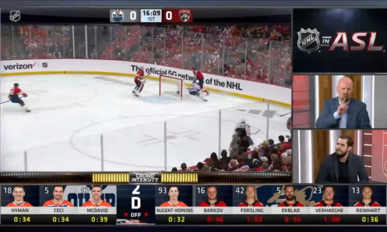 Panthers’ first goal on the NHL in American Sign Language broadcast.