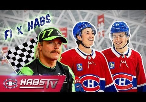 Valtteri Bottas hits the ice with a couple of Habs