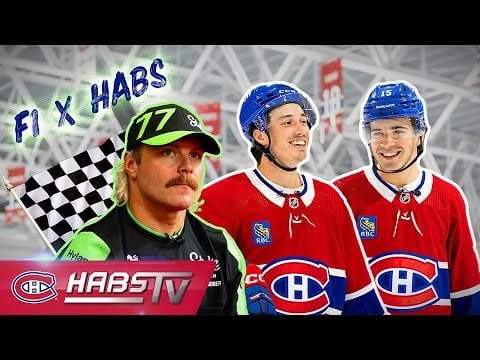 Valtteri Bottas hits the ice with a couple of Habs