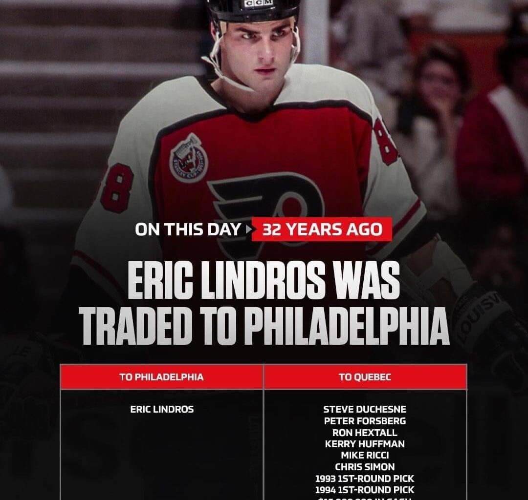 June 30, 1992- Lindros trade