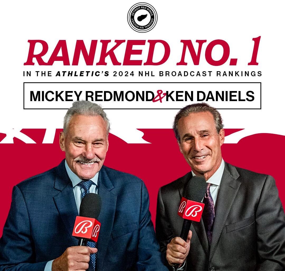 Detroit Red Wings broadcast duo Mickey Redmond and Ken Daniels ranked best by The Athletic