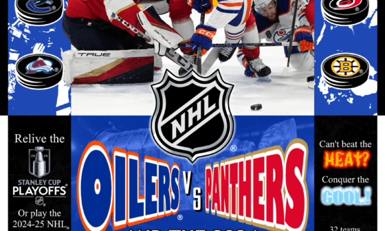 [OC] Happy Stanley Cup Final! For the fourth year in a row, here's this year's edition of my Genesis-style retro game cover for the matchup!