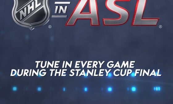 NHL in ASL will feature live Deaf broadcasters providing real-time coverage of play-by-play and color commentary in ASL for the 2024 #StanleyCup Final.