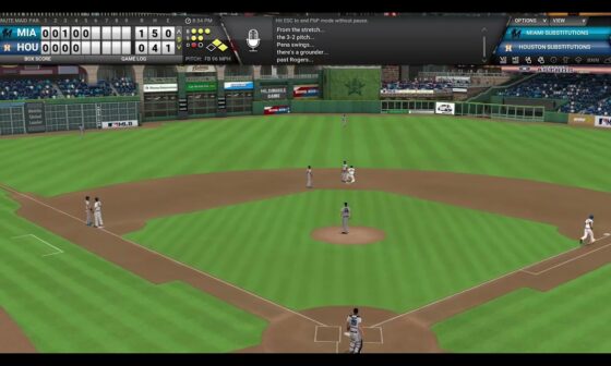 OOTP 25: Miami Marlins vs Houston Astros (Game #2)