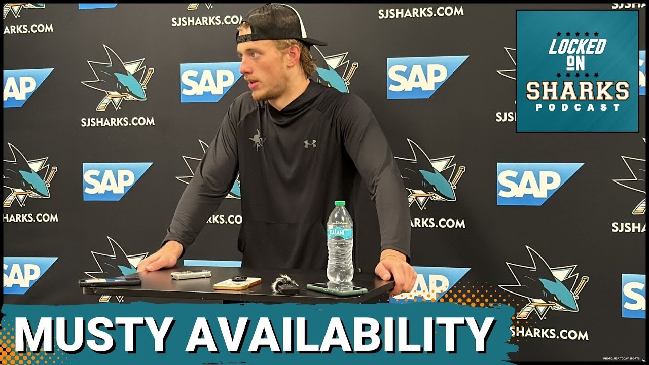 Quentin Musty Meets With The Media After The San Jose Sharks Prospect Scrimmage