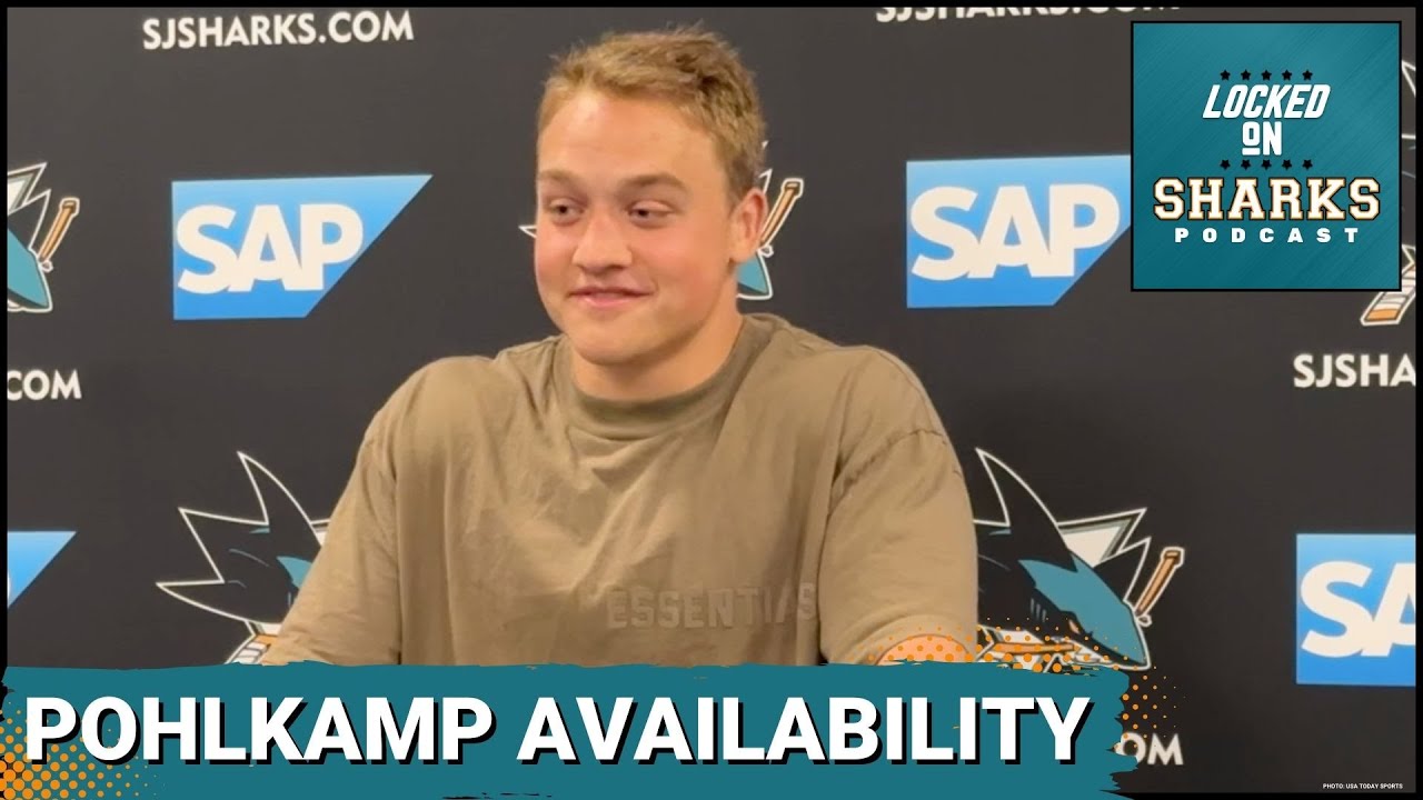 Eric Pohlkamp Meets With The Media After The San Jose Sharks Prospect Scrimmage