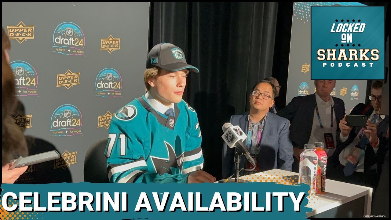 Macklin Celebrini's First Media Availability As A San Jose Shark